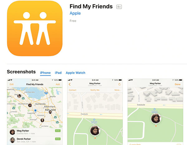 Dùng app Find My Friends để bật định vị iPhone