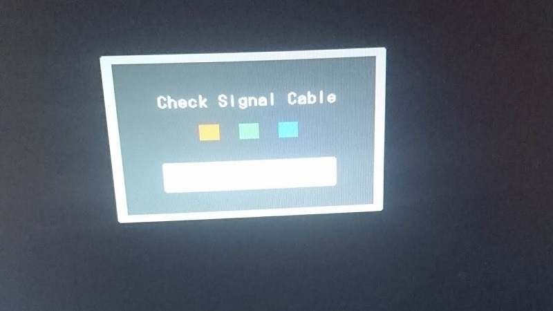 Màn hình hiện check signal cable