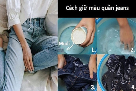 Cách giặt làm quần jean mới mua không ra màu không phai màu