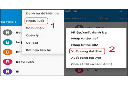 Cách lưu số điện thoại vào sim trên Xiaomi Redmi Note 10 11