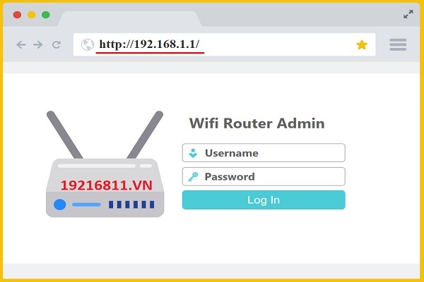 Sử dụng địa chỉ web 192.168.1.1 để tắt modem wifi VNPT từ xa