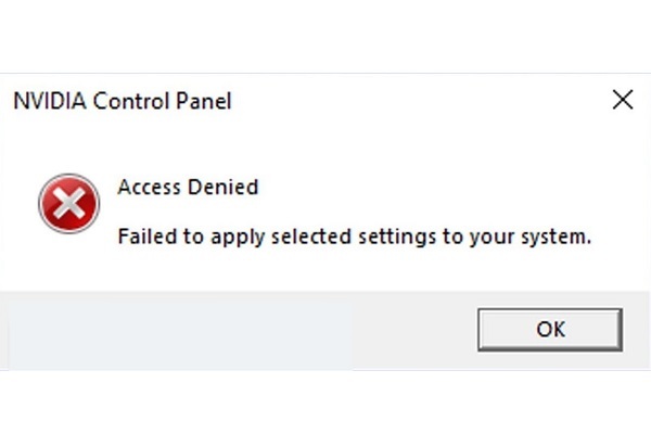 Lỗi access denied failed to apply selected Settings to your system